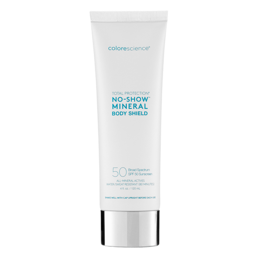 bottle of no show mineral body shield || all