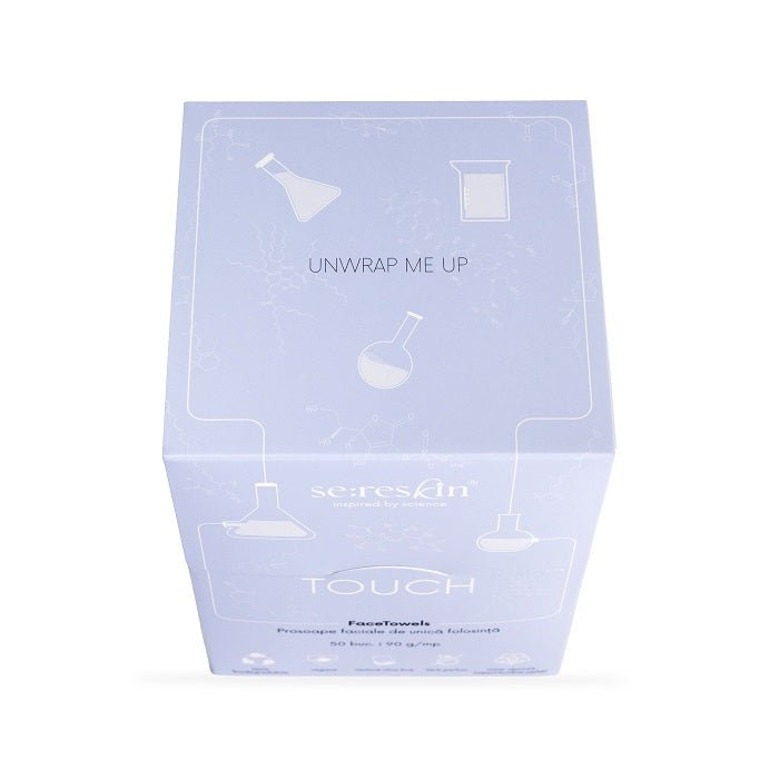 TOUCH FACE TOWELS - Prosoape faciale de unica folosinta (50 buc) - skinseen.ro