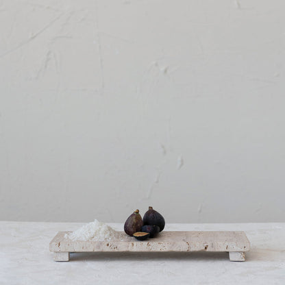 Travertine Footed Serving Board