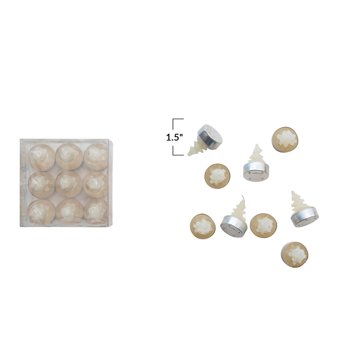 Tree Shape Tealights - Set of 9
