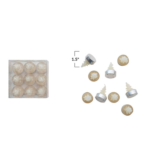 Tree Shape Tealights - Set of 9