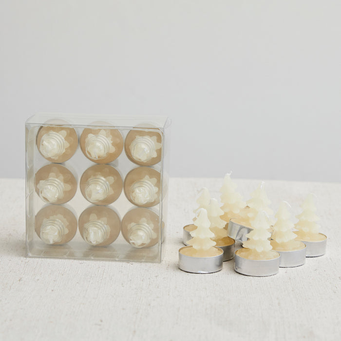 Tree Shape Tealights - Set of 9