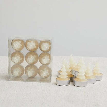 Tree Shape Tealights - Set of 9
