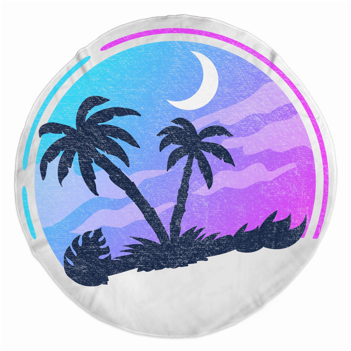 Tropical Night - Rounded Beach Towels - Billyforce Shop