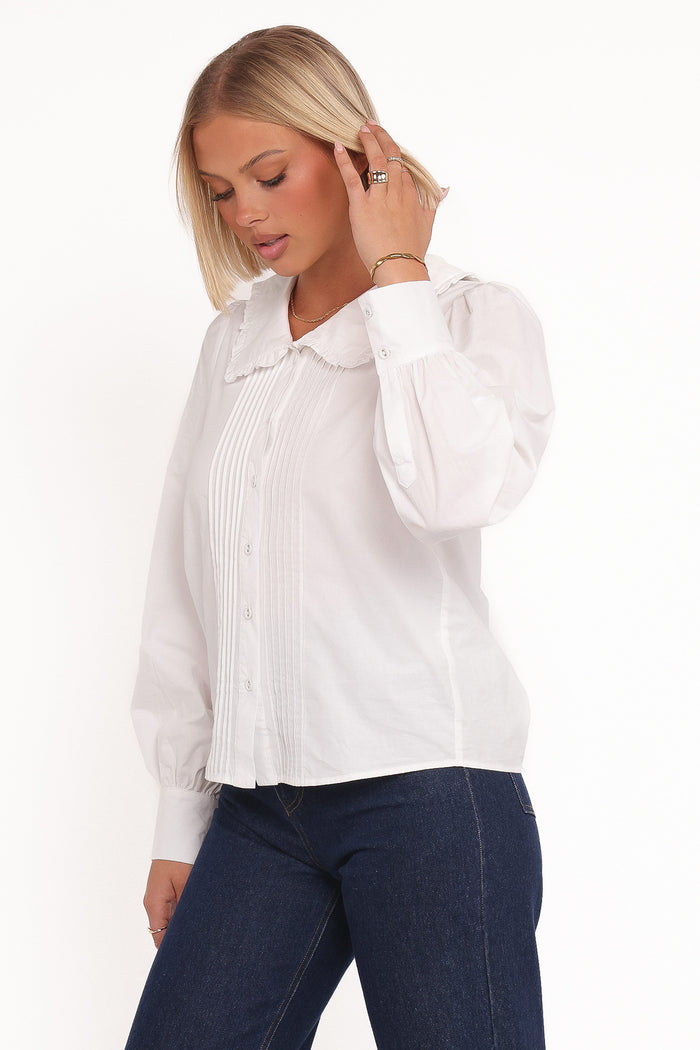 Petal and Pup USA TOPS Turner Shirt - White (Hold for Amazon)