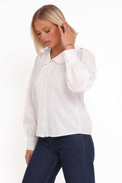 Petal and Pup USA TOPS Turner Shirt - White (Hold for Amazon)