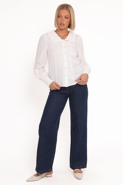 Petal and Pup USA TOPS Turner Shirt - White (Hold for Amazon)
