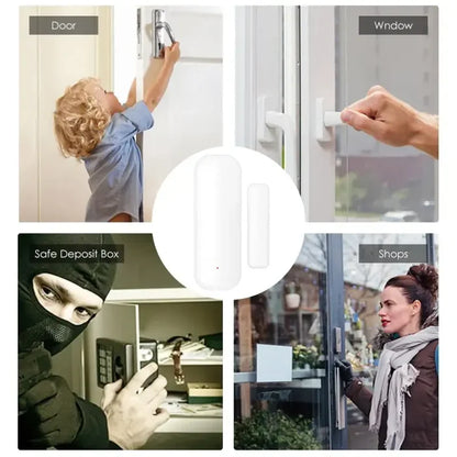 A woman is opening the door with her hand