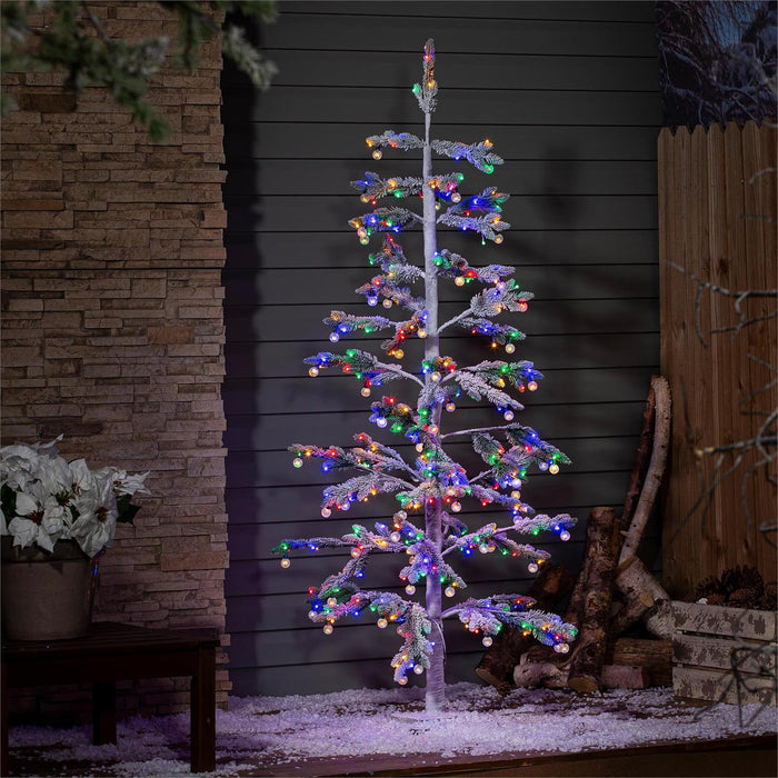 Twas the Night Globe Lit Frosted Tree