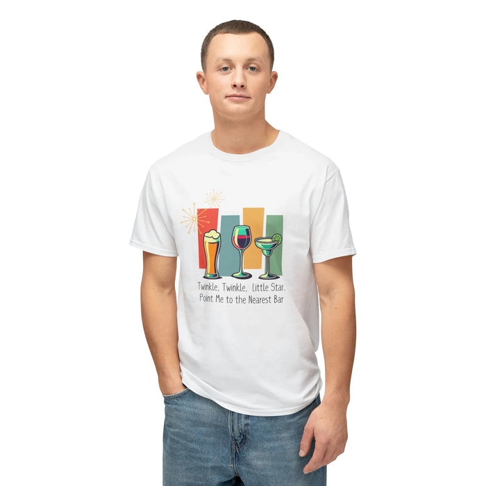 Twinkle, Twinkle, Little Star, Point Me to the Nearest Bar Unisex HD Cotton™ T-shirt