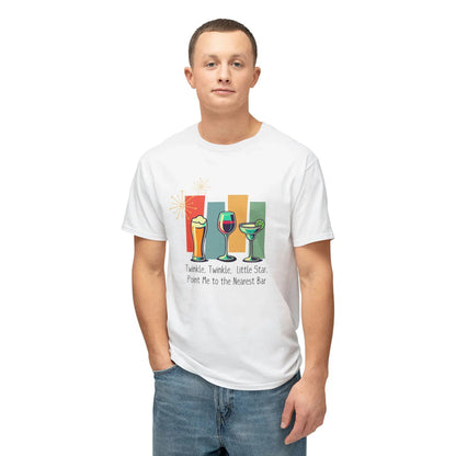 Twinkle, Twinkle, Little Star, Point Me to the Nearest Bar Unisex HD Cotton™ T-shirt
