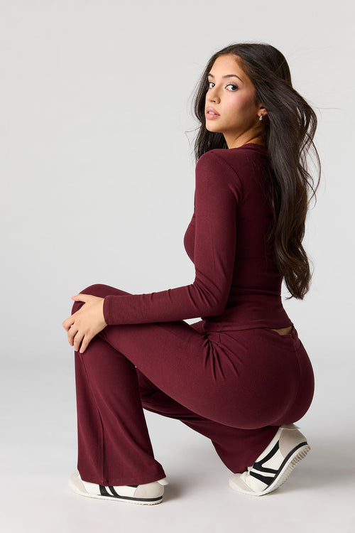 U/A Ribbed Flare Pant