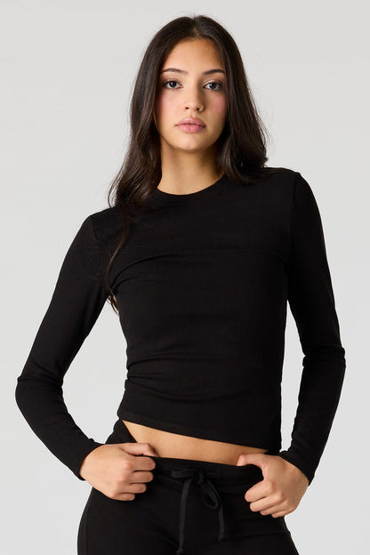 U/A Ribbed Long Sleeve Top