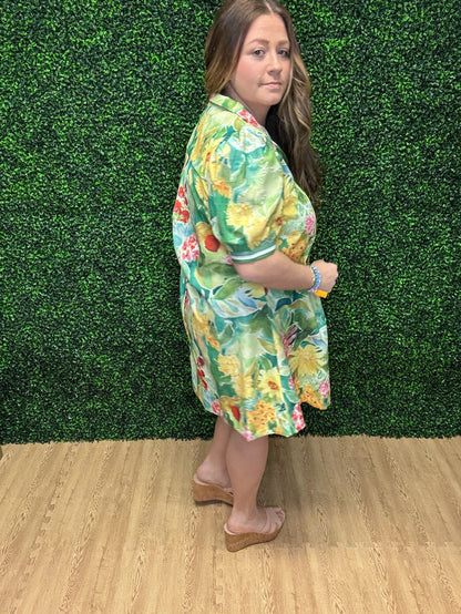 Umgee Jacard Print Mini Dress