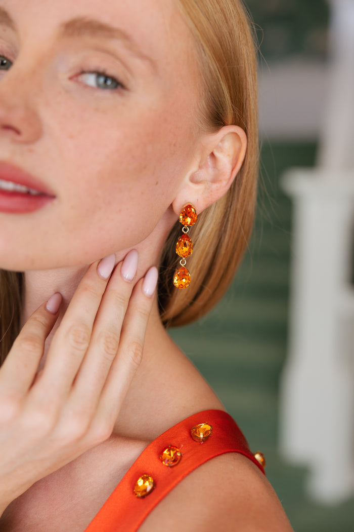 Unapologetic Orange Statement Drop Earring