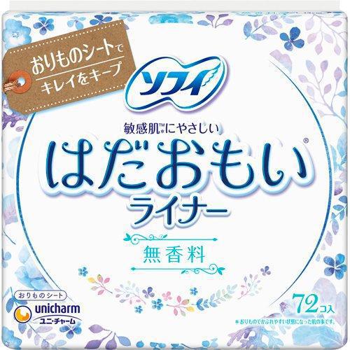 Unicharm Sofy Panty Liner Unscented 72 pcs