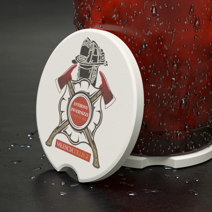 Valencia College Fire Rescue Car Coasters - Personalizable - Whippie's