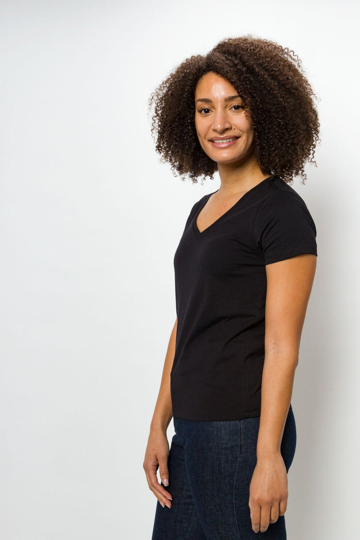 Vanessa Unbranded | Women's Anti-Stain Logo-less Deep V-neck T-Shirt