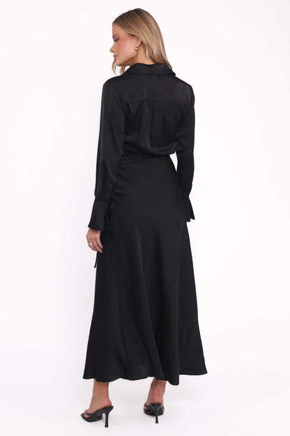 Petal and Pup USA DRESSES Verna Long Sleeve Maxi Dress - Black