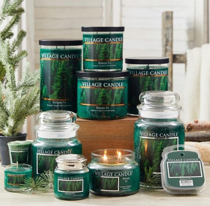Village Candle - Balsam Fir - Large Glass Dome