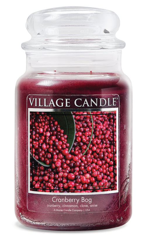 Village Candle - Cranberry Bog - Large Glass Dome