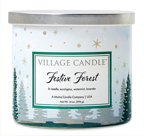 Village Candle - Festive Forest - Luminary Bowl