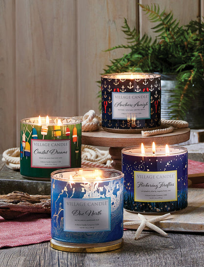 Village Candle - Flickering Fireflies - Luminary Bowl