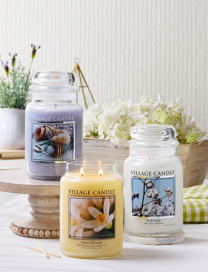 Village Candle - Lavender Vanilla - Large Glass Dome