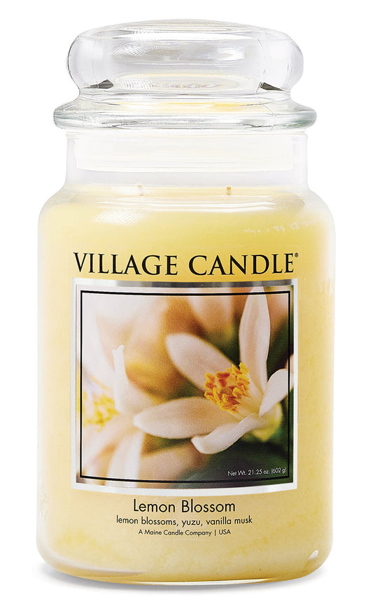 Village Candle - Lemon Blossom - Large Glass Dome