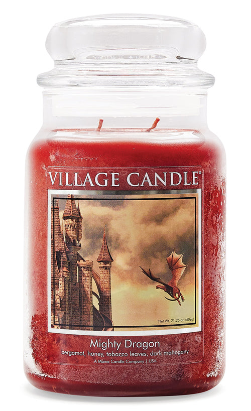 Village Candle - Mighty Dragon - Large Glass Dome