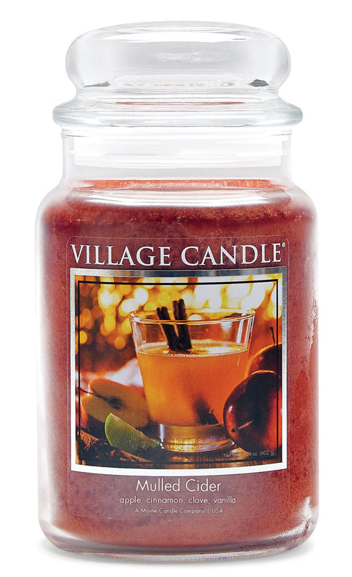 Village Candle - Mulled Cider - Large Glass Dome
