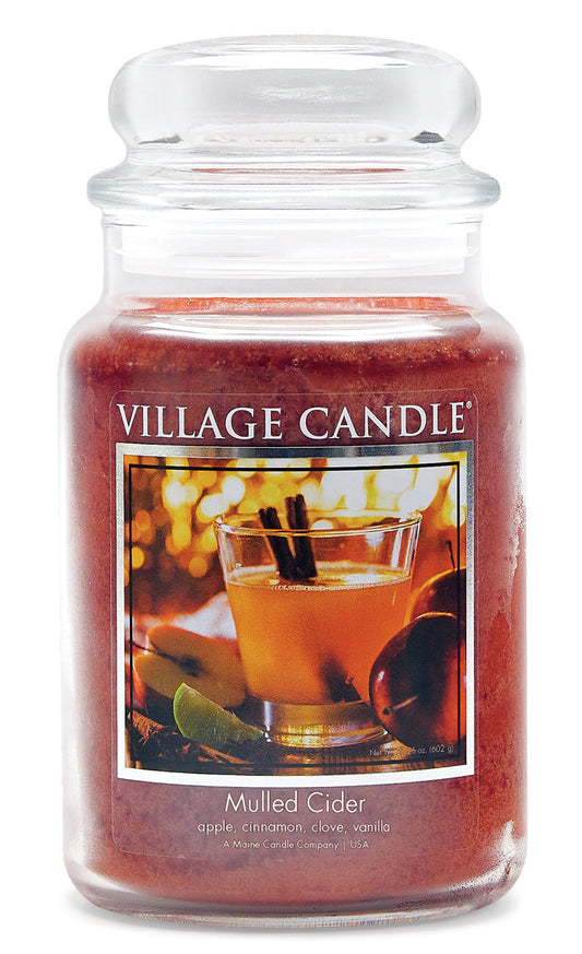 Village Candle - Mulled Cider - Large Glass Dome