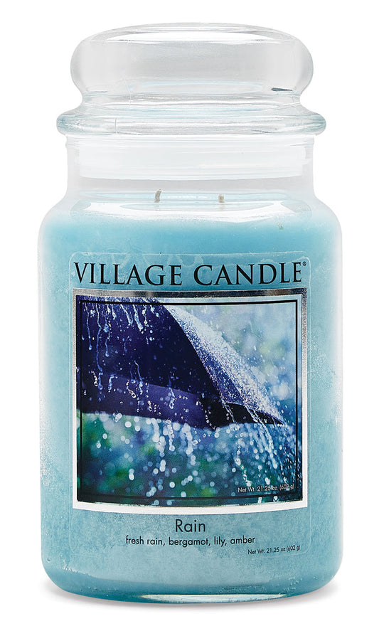 Village Candle - Rain - Large Glass Dome