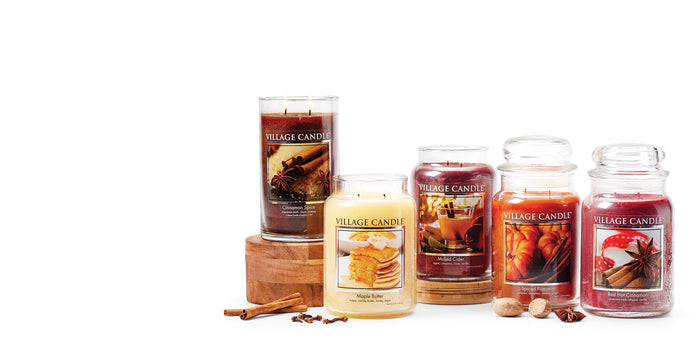 Village Candle - Spiced Pumpkin - Large Glass Dome