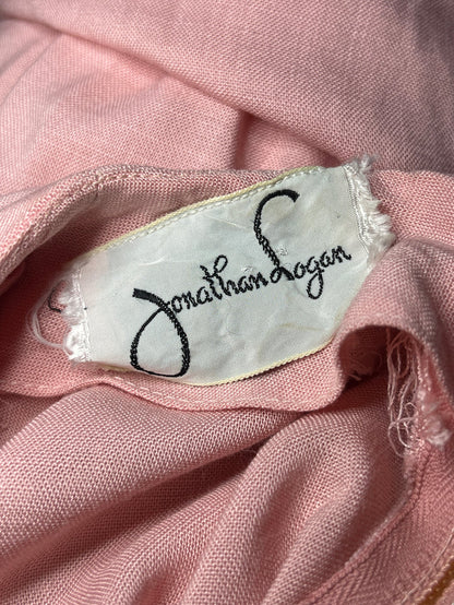 Vintage 1950s Pink Pleated Jonathan Logan Dress