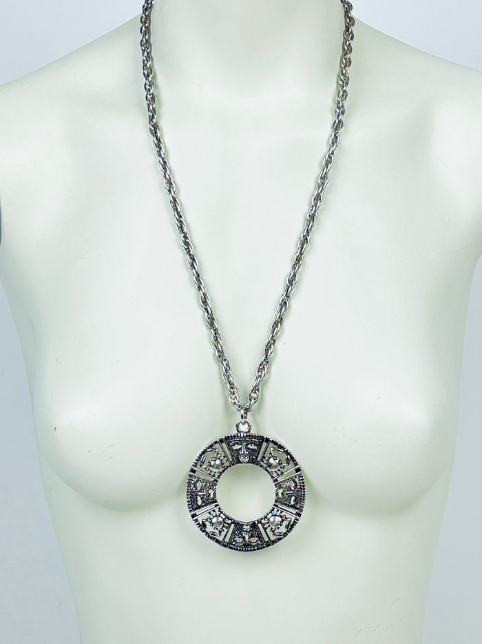 Vintage 1970s Cancer Crab Zodiac Necklace