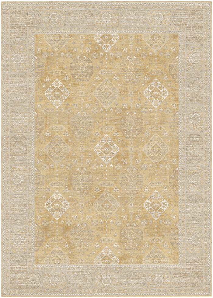 Vintage Damascus Gold Area Rug