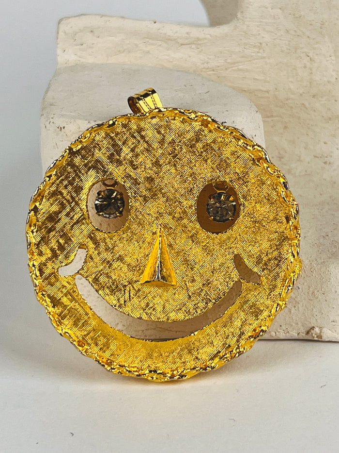 Vintage Smiley Face Brooch/Pendant