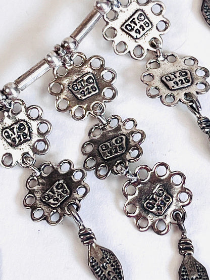 Vintage Sterling & Mother of Pearl Necklace by QT Quoc