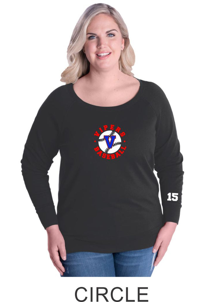 Vipers Curvy Ladies Slouchy Pullover in 3 Designs- Matte or Glitter