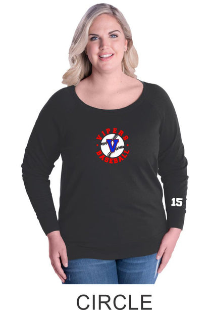 Vipers Curvy Ladies Slouchy Pullover in 3 Designs- Matte or Glitter