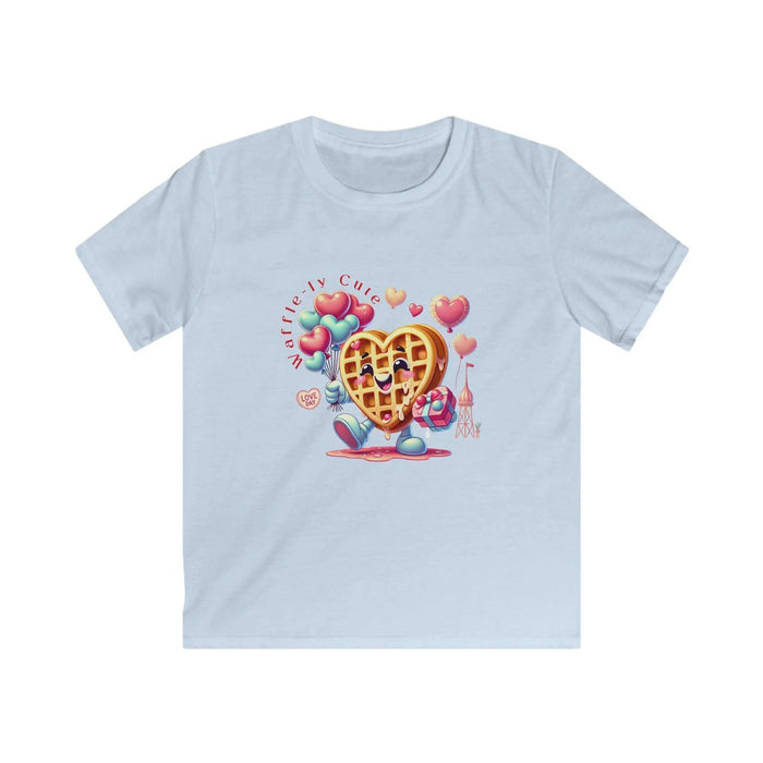 🧇 Waffle-ly Cute! 💖 Kids Softstyle Tee ✨ Spread the love this Valentine's Day! - Whippie's