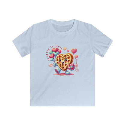 🧇 Waffle-ly Cute! 💖 Kids Softstyle Tee ✨ Spread the love this Valentine's Day! - Whippie's