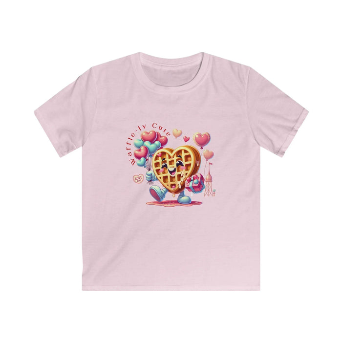 🧇 Waffle-ly Cute! 💖 Kids Softstyle Tee ✨ Spread the love this Valentine's Day! - Whippie's