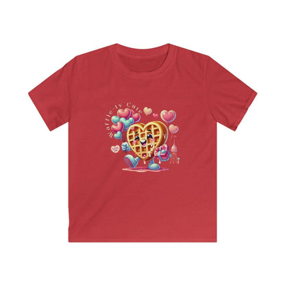 🧇 Waffle-ly Cute! 💖 Kids Softstyle Tee ✨ Spread the love this Valentine's Day! - Whippie's