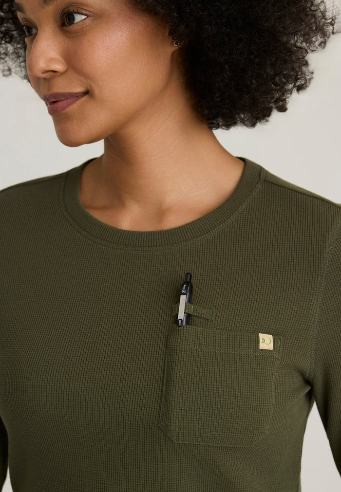 Wanderlust Long Sleeve Top - Fern - Grey's Anatomy Scrubs