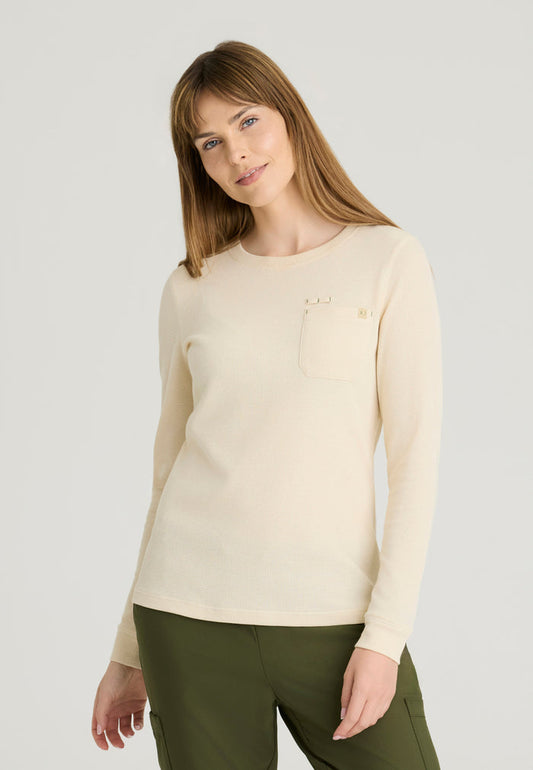 Wanderlust Long Sleeve Top - Soft Dune - Grey's Anatomy Scrubs