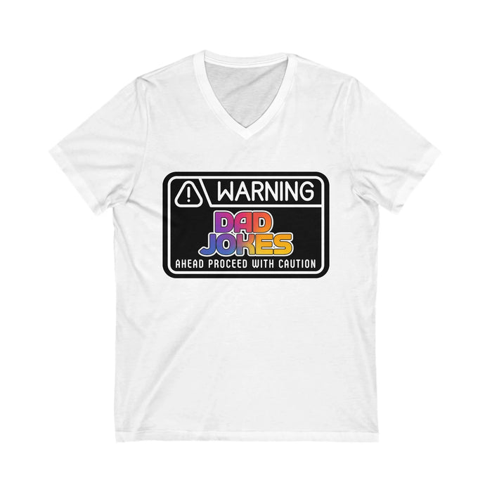 Warning: Dad Jokes Ahead - Proceed with Caution V-Neck Tee - Whippie's