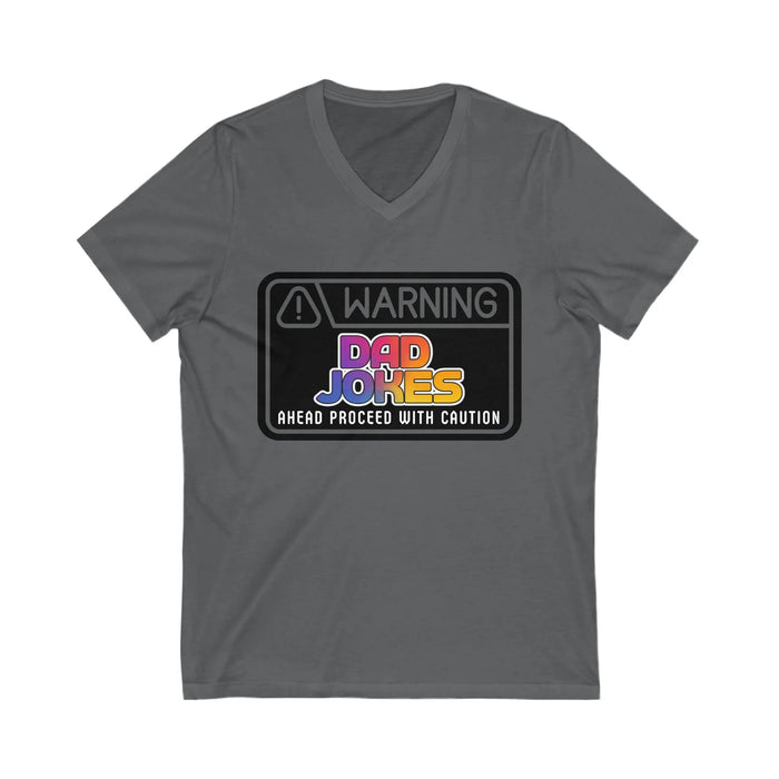 Warning: Dad Jokes Ahead - Proceed with Caution V-Neck Tee - Whippie's