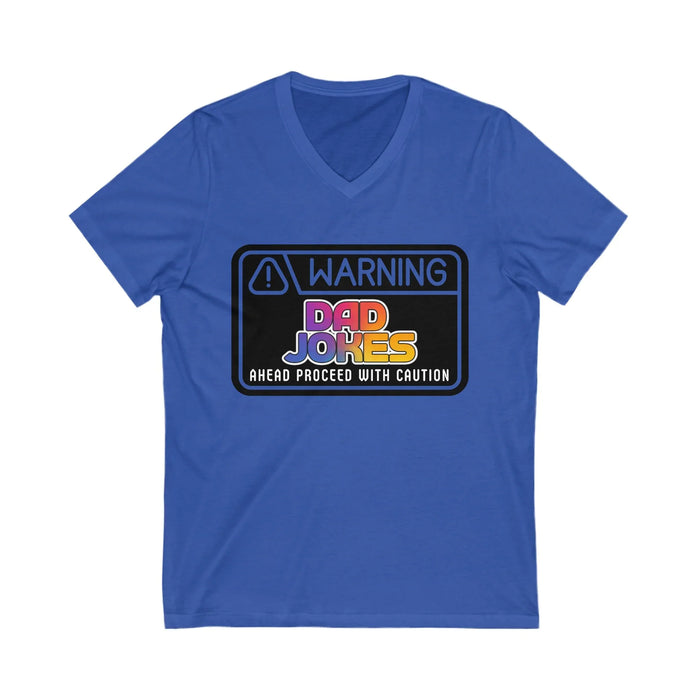 Warning: Dad Jokes Ahead - Proceed with Caution V-Neck Tee - Whippie's